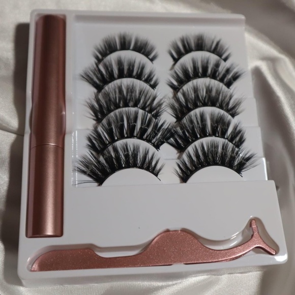 Other - Magnetic faux mink eyelashes reusable 5 pairs